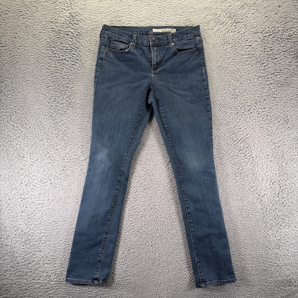 DKNY Jeans Womens 4 Blue Cotton Denim Straight Leg Workwear Faded Travel Stretch